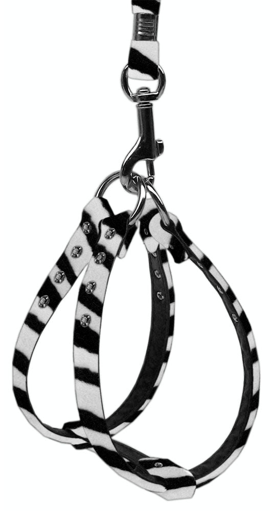 Animal Print Step-In Harness - Zebra