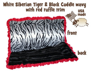 Luxurious Plush Pet Blanket - White Siberian Tiger