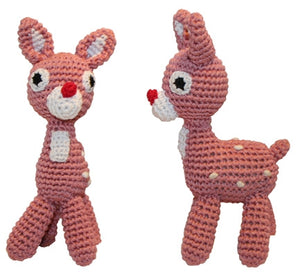 Knit Knacks - Rudy the Reindeer - Organic Cotton