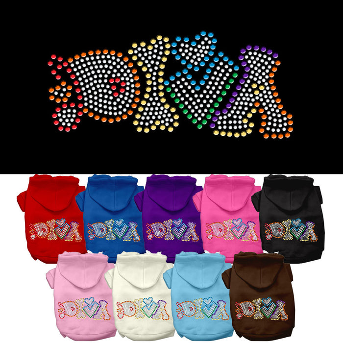 Diva - Technicolor Rhinestone Hoodie